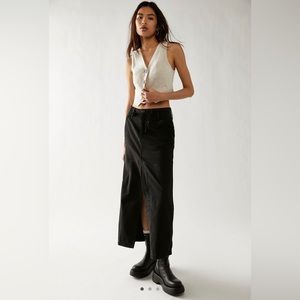 NWT FREE PEOPLE CHINO MAXI SKIRT
